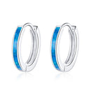 925 Sterling Silver + Platinum Translucent Opal Earrings for Women-1