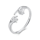 925 Sterling Silver Plated White Gold Ring for Women-1