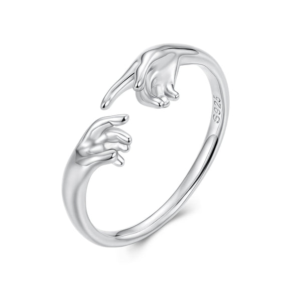 925 Sterling Silver Plated White Gold Ring for Women