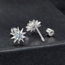 925 Sterling Silver Moissanite 0.10 Carat Earrings for Women - 0.7cm Size-2