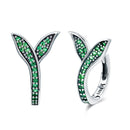 925 Sterling Silver Earrings with Pavé Setting CZ 1.5*1cm for Women-1