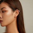 925 Sterling Silver CZ Pavé Setting Earrings-7