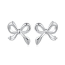 925 Sterling Silver Plated White Gold Earrings-1