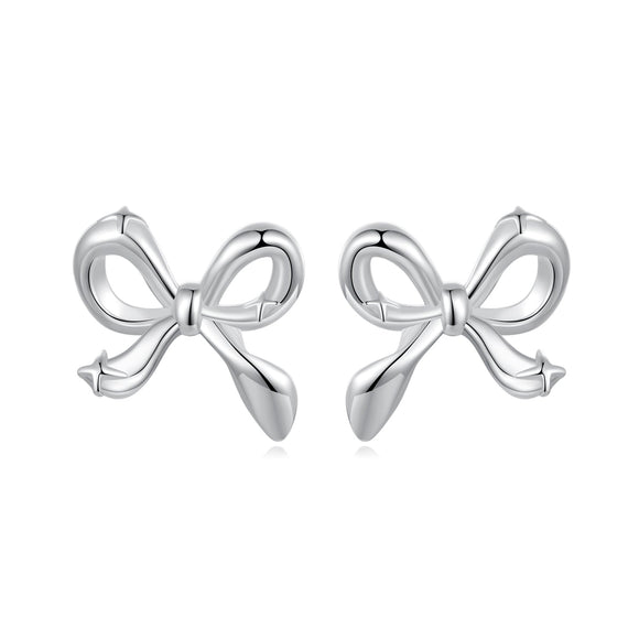 925 Sterling Silver Plated White Gold Earrings