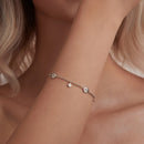 925 Sterling Silver & Plated White Gold CZ Bracelet-7
