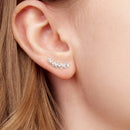 925 Sterling Silver White Gold Plated CZ Earrings 0.5*1.8cm for Women-6