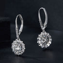 925 Sterling Silver Moissanite 1ct Earrings 26x11mm Pavé White Gold for Women-4