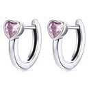 925 Sterling Silver Earrings with Pavé Setting CZ, Oxidized Silver, 1.2x0.5cm for Women-1