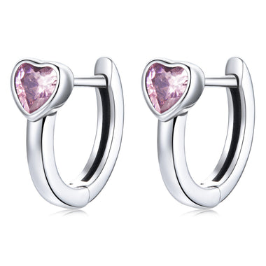 925 Sterling Silver Earrings with Pavé Setting CZ, Oxidized Silver, 1.2x0.5cm for Women