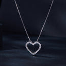 S925 Sterling Silver Necklace with Moissanite, 400mm + 50mm, Platinum Plated, Women-4