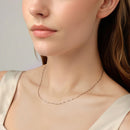925 Sterling Silver White Gold Plated Necklace 40+5cm for Women-4