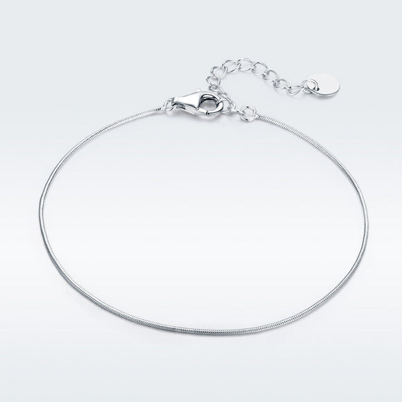 925 Sterling Silver Adjustable Platinum Plated Bracelet for Women
