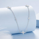 925 Sterling Silver White Gold Plated CZ Pendant Necklace for Women-2