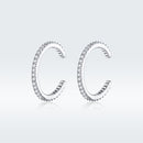 925 Sterling Silver Earrings with Pavé Set CZ-4