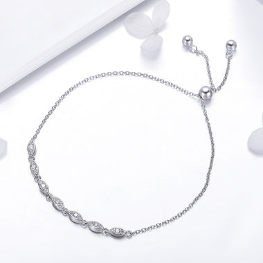 925 Sterling Silver Bracelet 22cm for Women - 0