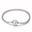 925 Sterling Silver Plated Platinum 17cm Bracelet for Men-1