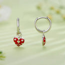 S925 Sterling Silver Enamel Process Pavé Set CZ Earrings-3