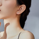 925 Sterling Silver Earrings with CZ in Pavé Setting-7