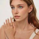 925 Sterling Silver Plated White Gold Ring for Women-7