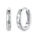 925 Sterling Silver Moissanite Earrings for Women - White Gold Plated-1