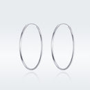 925 Sterling Silver Plated Platinum Earrings 3cm for Women-4