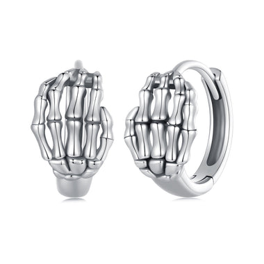 925 Sterling Silver Oxidized Earrings 12x7mm for Women - 0