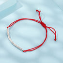 925 Sterling Silver Adjustable White Gold Plated Bracelet with CZ-5