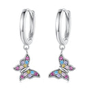 925 Sterling Silver Earrings with Pavé Setting CZ, 2.3*0.95cm, for Women-1