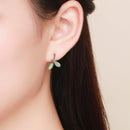 925 Sterling Silver Earrings with Synthetic Opal 1.5*1.3cm-6