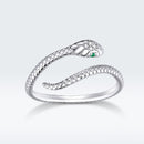 925 Sterling Silver CZ Plated Platinum Ring - Slim and Elegant Style-1