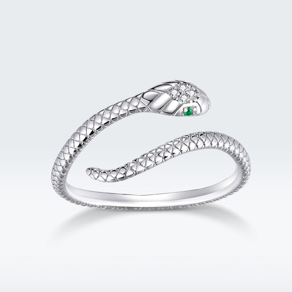925 Sterling Silver CZ Plated Platinum Ring - Slim and Elegant Style