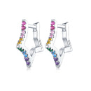 925 Sterling Silver Earrings with Pavé Setting CZ for Women-2