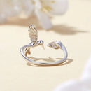 925 Sterling Silver Enamel Pavé Setting Ring for Women-5