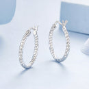 925 Sterling Silver Earrings with White Gold Plating-5