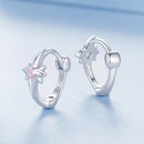 925 Sterling Silver White Gold Plated Earrings with CZ for Women-3