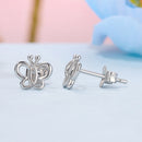 925 Sterling Silver Plated White Gold Earrings-4