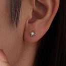 925 Sterling Silver Moissanite Earrings 0.8cm for Women-6