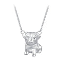 925 Sterling Silver Plated Platinum Necklace with 13x12mm Pendant for Women-1