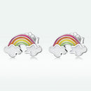 925 Sterling Silver Earrings with Enamel Process in Oxidized Silver for Women-4