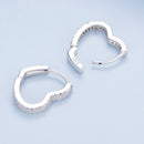 925 Sterling Silver Earrings with Cubic Zirconia in Platinum Finish-5
