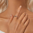 925 Sterling Silver Pavé Setting CZ White Gold Plated Ring for Women-7