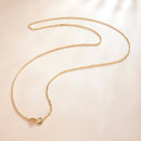 925 Sterling Silver Gold Plated 40cm Necklace for Women-3