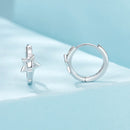 925 Sterling Silver & White Gold Earrings with Pavé Setting CZ - 12x6mm for Women-3