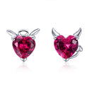 925 Sterling Silver Earrings with Pavé Setting CZ, 1*0.9cm for Women-1