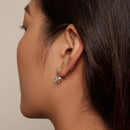 S925 Oxidized Silver Earrings 17x3mm for Women-7
