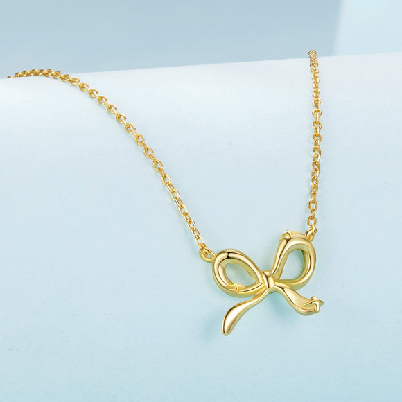 925 Sterling Silver Plated White Gold 40+5cm Adjustable Necklace for Women