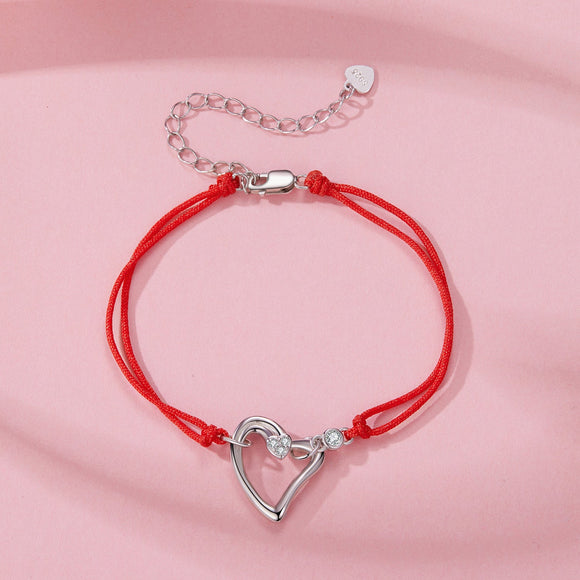 925 Sterling Silver White Gold Plated Bracelet with CZ Pavé Setting, 15+6cm Length for Women