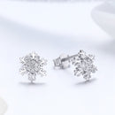 S925 Sterling Silver Earrings with CZ in Pavé Setting - 0.8*0.8cm for Women-3