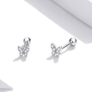 925 Sterling Silver Earrings with CZ in Pavé Setting - 0.4*0.5cm - Women-3
