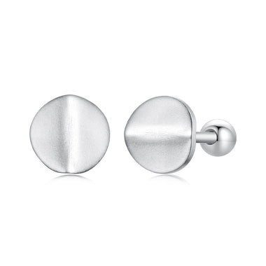 925 Sterling Silver + White Gold Plated Earrings - 0